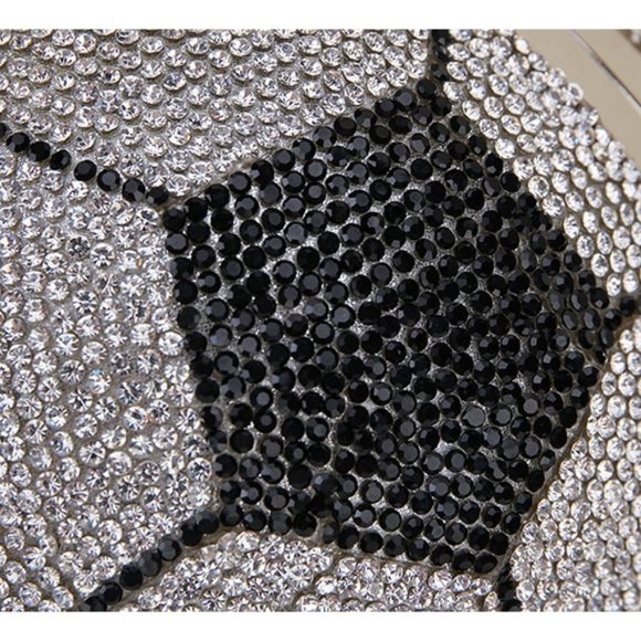 NEW BLING SWAROVSKI CRYSTAL RHINESTONE BASKETBALL CLUTCH HANDBAG PURSE +… - Picture 14 of 14